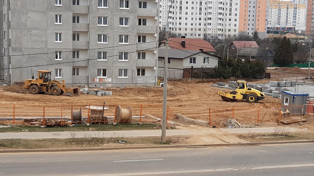 Строительство парковочной площадки и подъездной дороги в г. Минск