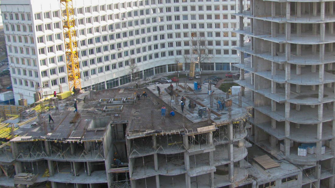 Строительство комплекса Славянский квартал