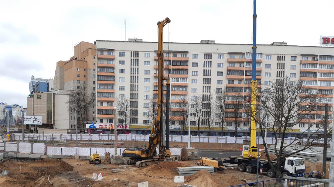 Строительство автомобильной дороги, ведущей к ж/д вокзалу в г. Минске